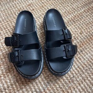 Madden Girl Black Buckle Sandals